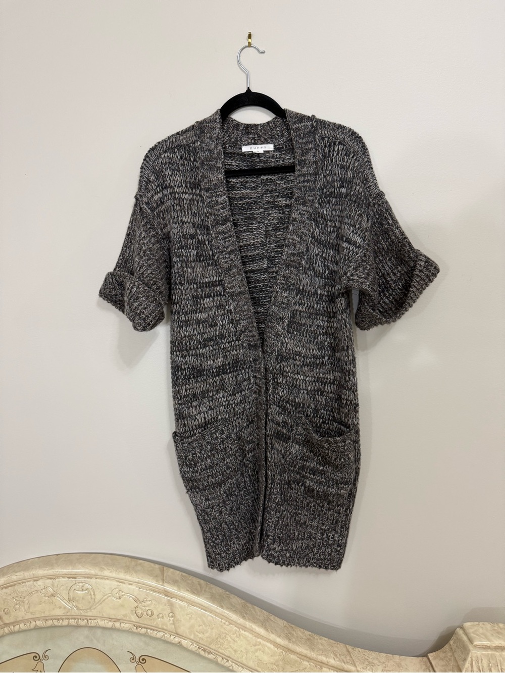 Duffy Women’s Size Small 70% Wool 30% Cashmere Gray Cardigan Gorgeous EUC